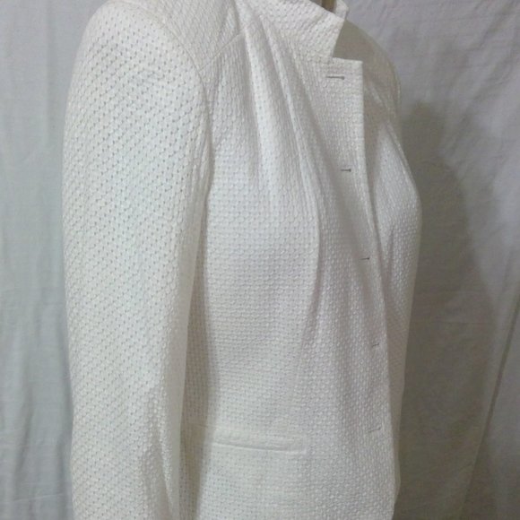 Charter Club NWOT JACKET Size 12 Pants  Size 10 White/Cream Embroidered eyelet - Picture 3 of 10